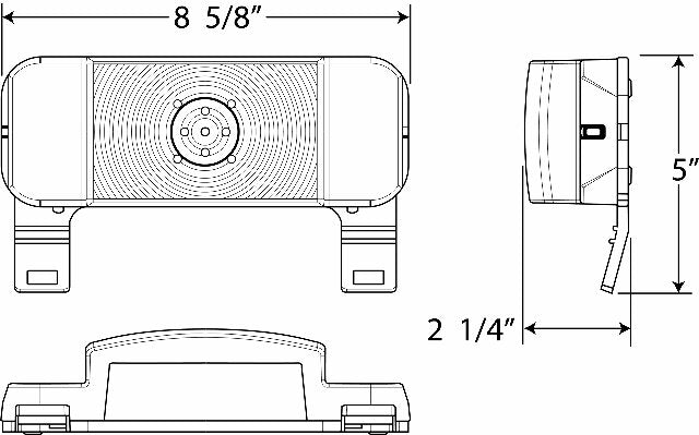 Optronics RVSTLB61P Red LED Tail Light