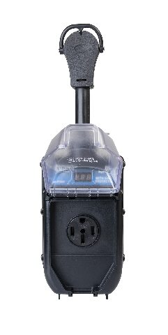 Progressive Industries Portable RV Surge Protector, 50 Amp EMS with Integrated Display, Fault Detection, and All Weather Shield Assembly - EMS-PT50X