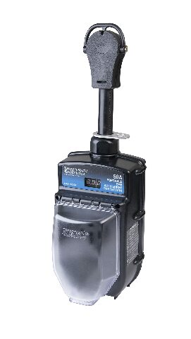 Progressive Industries Portable RV Surge Protector, 50 Amp EMS with Integrated Display, Fault Detection, and All Weather Shield Assembly - EMS-PT50X