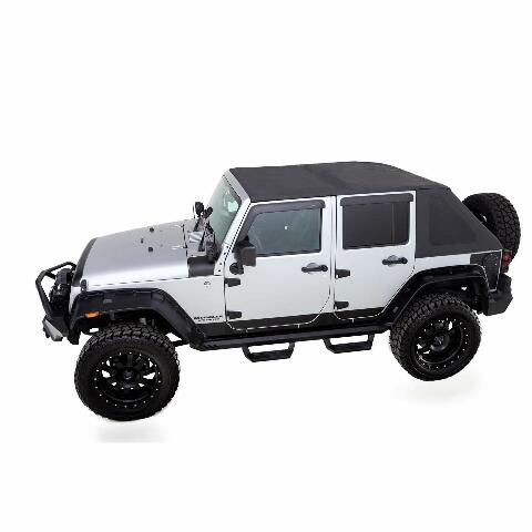 Rampage 139835 Trailview Frameless Soft Top; Black Diamond; w/Tinted Windows/Door Surrounds;