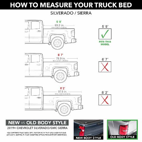 RealTruck Roll-N-Lock M-Series Retractable Truck Bed Tonneau Cover | LG220M | Compatible with - , 2019 Ltd/Lgcy Chevy/GMC Silverado/Sierra 5' 9" Bed (69.3") 2018