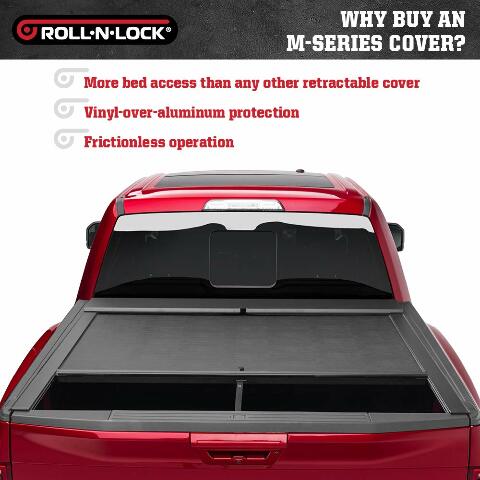 Roll-N-Lock LG449M Locking Retractable M-Series Truck Bed Tonneau Cover for 2009-2018 Dodge Ram 1500; 2010-2018 Ram 2500/3500 | Fits 8' Bed (Excludes Models w/RamBox) , Black