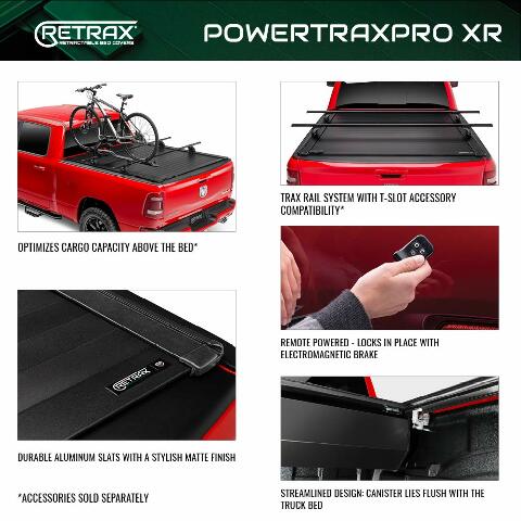 RealTruck Retrax PowertraxPRO XR Retractable Truck Bed Tonneau Cover | T-90484 | Compatible with - Chevy/GMC Silverado/Sierra 2500/3500HD (does not Compatible with w/ factory side storage boxes) 6' 10" Bed (82.2") 2025