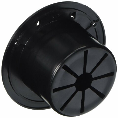 RV Designer B113, Round Electrical Cable Hatch, Deluxe, Replaceable Lid, 5.2 inch Diameter, Black
