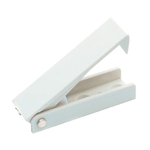 RV Designer E212, Squared Baggage Door Catch, White, 2 Per Pack, Compartment Hardware