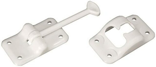 RV Designer E231, Plastic Door Holder, T Style, 3-1/2 inch, White, Entry Door Hardware