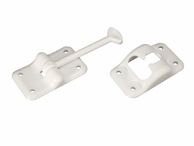 RV Designer E233, Plastic Door Holder, T Style, 3-1/2 inch, Colonial White, Entry Door Hardware