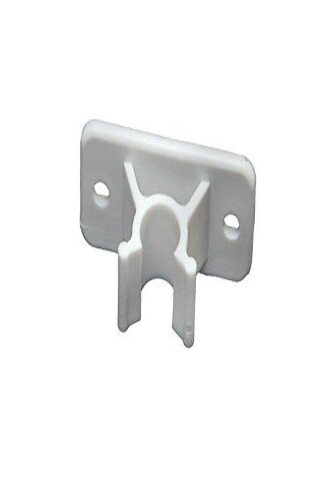 RV Designer E242, Plastic Door Holder, Clip Only, White, Use with E241, Entry Door Hardware