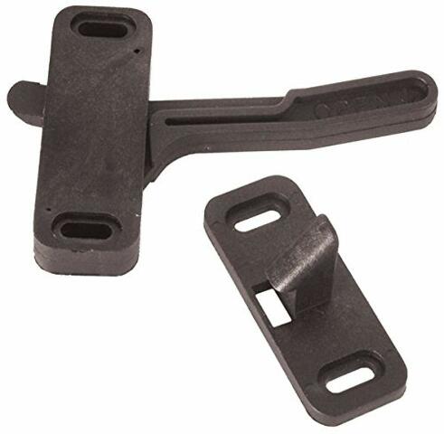 RV Designer E295, Phillips Screen Door Catch, Right Hand, Entry Door Hardware , Black