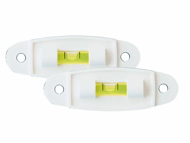 RV Designer E409, Screw On Bubble Level, 2-1/2 inch x 3/4 inch, Screws Included, 2 Per Pack, Exterior Hardware