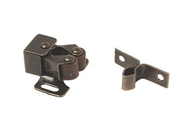 RV Designer H201, Roller Catch with Prong, Antique Brass, 2 Per Pack, Cabinet Hardware brown Small