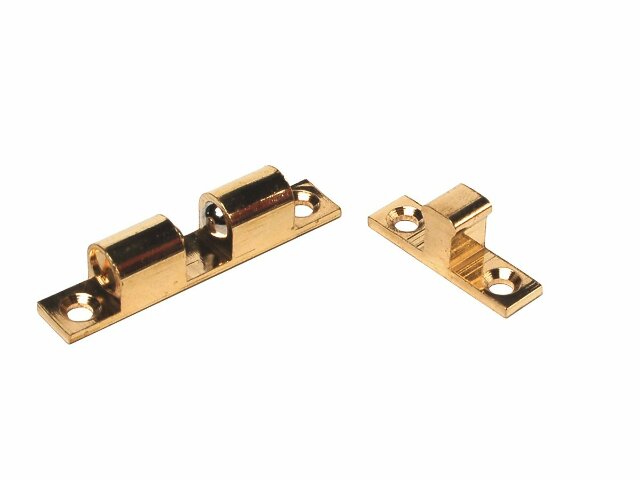 RV Designer H221, Bead Catch, Brass, 2 inch, 2 Per Pack, Cabinet Hardware