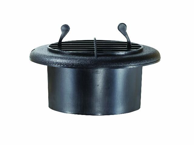 RV Designer H815 Provent Dampened Vent - Black,4 Inch