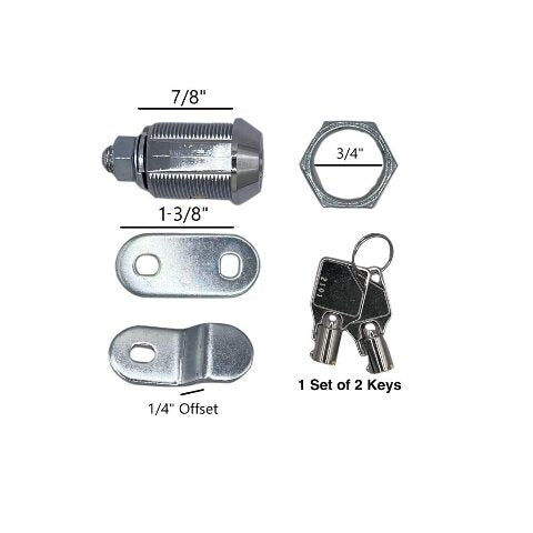 RV Designer L327, Ace Compartment Lock, 7/8 inch, 4 Per Pack, Compartment Hardware