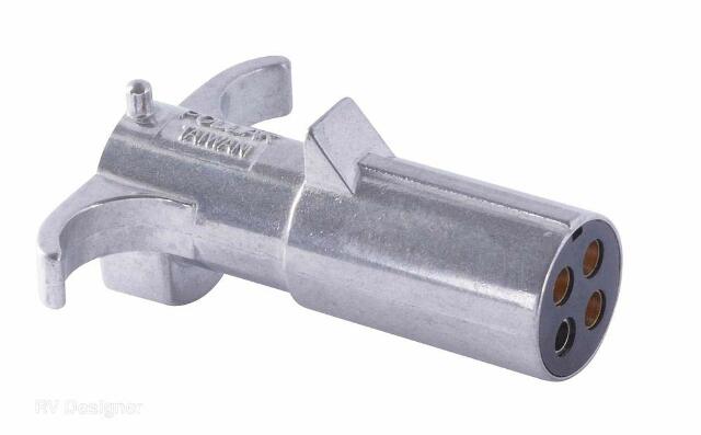 RV Designer P402, Pollack, 4-Way Connector Plug, Die-Cast Metal