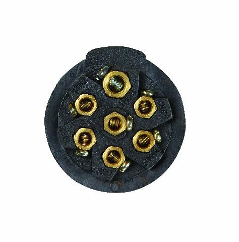 RV DESIGNER P723 7-Way HD Socket Nylon with Solid Pins