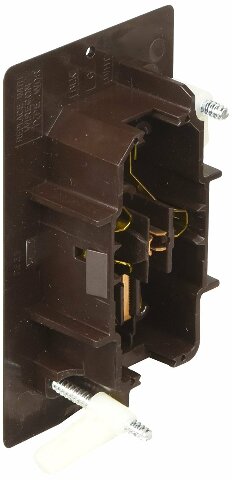 RV Designer Collection S815 Dual Outlet W/Cover Plate Brown