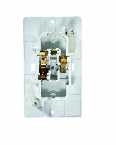 RV Designer S821, Self Contained Wall Switch with Cover Plate, White, AC Electrical