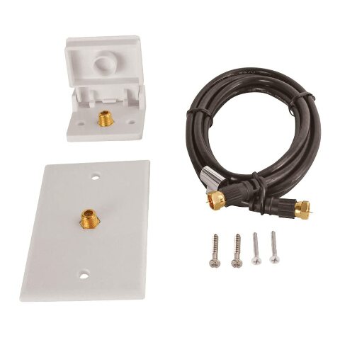 RV Designer T201, TV Hook Up Installation Kit, White