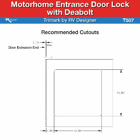 RV Designer T507 Motorhome Entrance Door Lock with Built-in Deadbolt Compatible with TriMark