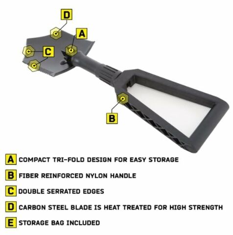 SmittyBilt R.U.T. TRIFOLD SHOVEL - SB2728