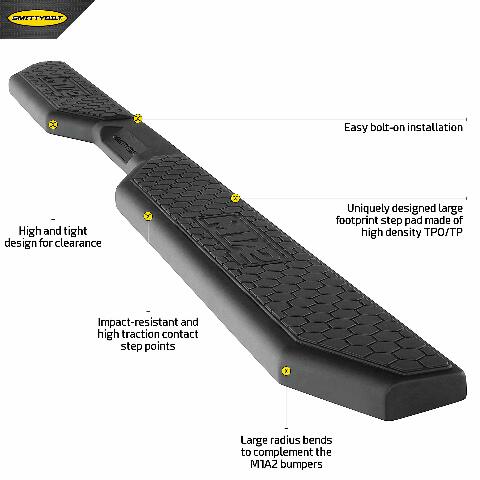 Smittybilt 616922 M1A2 Truck Side Step 2014-2018 Chevy Silverado 1500