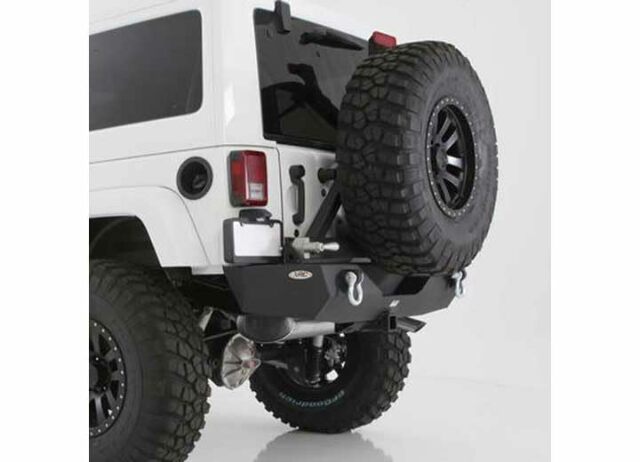 Smittybilt 76856-01 XRC Rear Bumper with Hitch and Tire Carrier Compatible with Jeep JK, (Box 1 of 2)