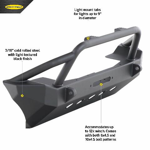 Smittybilt 77806 XRC GEN 1 Front Bumper Fits 18-21 Gladiator Wrangler (JL)