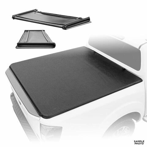 Soft Tri-Fold Tonneau Cover Fit 2007-2021 Toyota Tundra Crew Max 5.5 ft.