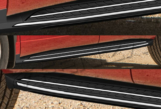 Running Boards Side Steps Black, Chrome Trims Compatible With Toyota Corolla Cross 22+