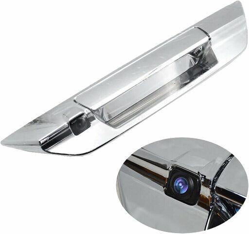 Chrome Tailgate Handle w/ Rear View Camera, Key Hole for 2016-2021 Toyota Hilux