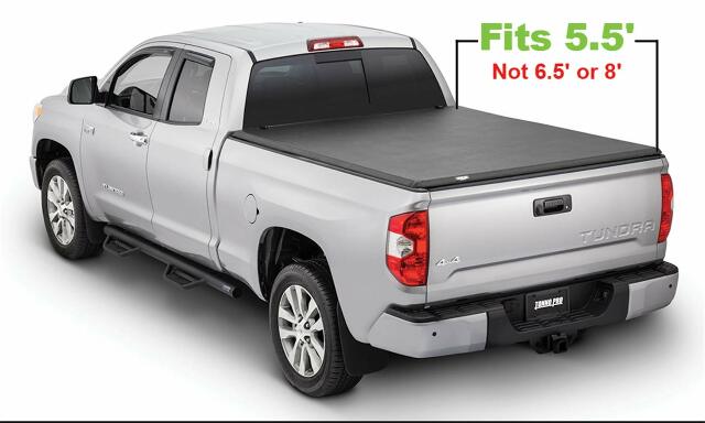 Tonno Pro Hard Fold, Hard Folding Truck Bed Tonneau Cover | HF-558 | Compatible with - Toyota Tundra (includes track sys. clamp kit) 5' 7" Bed (66.7") 2021