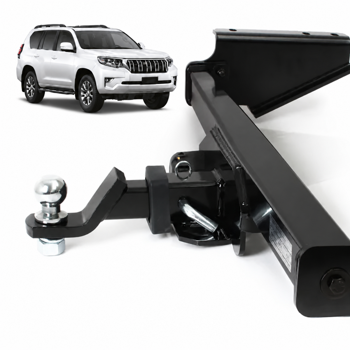 Fenza Modular Tow Bar With Receiver 2" Ball Withsthand Tension Of 6000Lbs Compatible With Toyota Prado 2010-2021