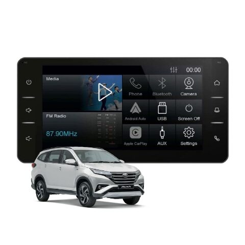 Car Radio Multimedia (BT,USB,Android Auto,Carplay) Fits 20+ Toyota Rush
