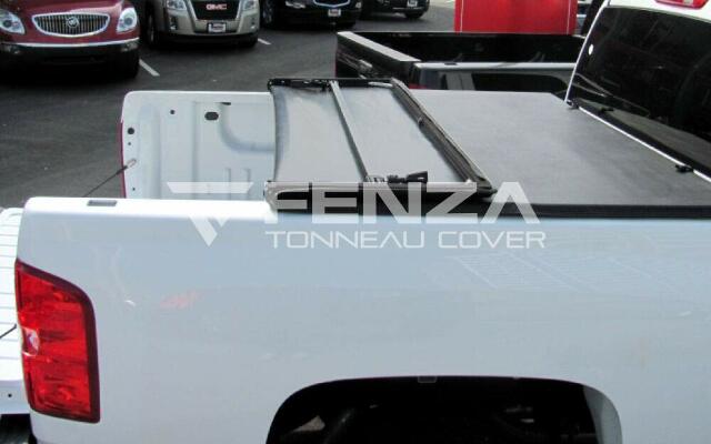 Fenza Soft Tri-Fold Tonneau Cover Compatible With Toyota Tacoma 2005-2015 6.5 Ft.