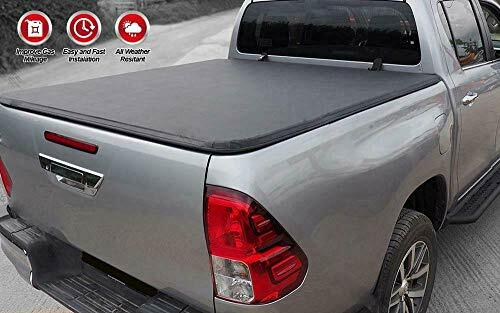 Fenza Soft Tri-Fold Tonneau Cover Compatible With Toyota Tacoma 2005-2015 6.5 Ft.