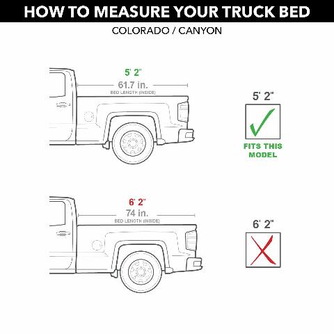 RealTruck UnderCover ArmorFlex Hard Folding Truck Bed Tonneau Cover | AX12002 | Fits 2015 - 2022 Chevy/GMC Colorado/Canyon 5' 3" Bed (62.7")