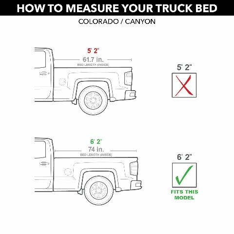 RealTruck UnderCover ArmorFlex Hard Folding Truck Bed Tonneau Cover | AX1 | Compatible with - 2022 Chevy/GMC Colorado/Canyon 6' 2" Bed (74") 2015