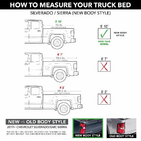 RealTruck UnderCover ArmorFlex Hard Folding Truck Bed Tonneau Cover | AX1 | Compatible with - 2025 Chevy/GMC Silverado/Sierra 1500 5' 10" Bed (69.9") 2019