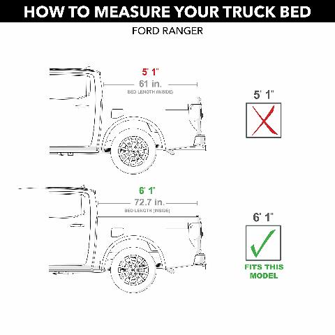 RealTruck UnderCover ArmorFlex Hard Folding Truck Bed Tonneau Cover | AX2 | Compatible with - Ford Ranger 6' 1" Bed (72.7") 2019