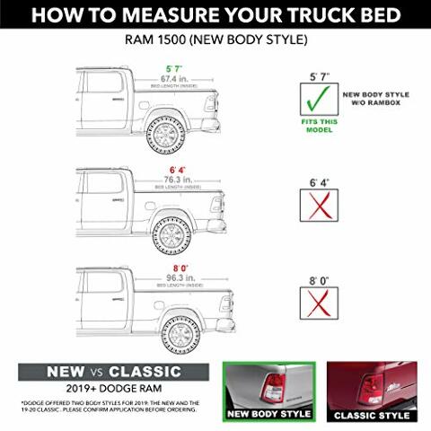 RealTruck UnderCover ArmorFlex Hard Folding Truck Bed Tonneau Cover | AX3 | Compatible with - 2025 Dodge Ram 1500, Does Not Compatible with w/ Multi-Function (Split) Tailgate 5' 7" Bed (67.4") 2019