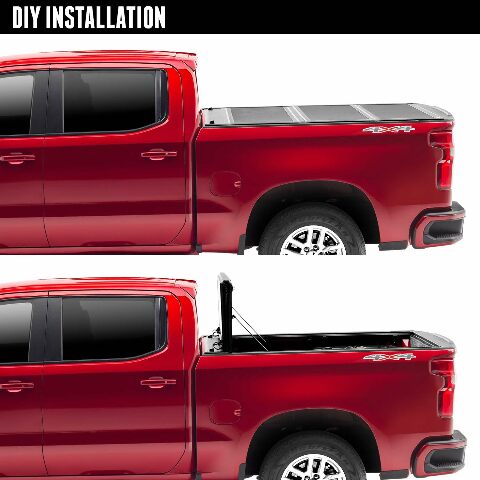 RealTruck UnderCover ArmorFlex Hard Folding Truck Bed Tonneau Cover | AX42008 | Fits 2007 - 2021 Toyota Tundra w/ rail system 5' 7" Bed (66.7")