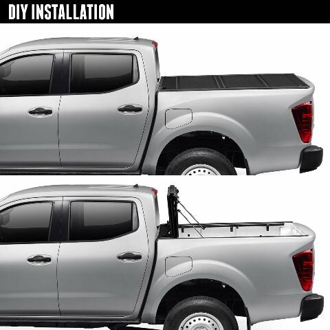 RealTruck Undercover Flex Hard Folding Truck Bed Tonneau Cover | FX51011 | Compatible with Nissan Frontier w/Track System 4' 11" Bed (58.6") 2005-2021