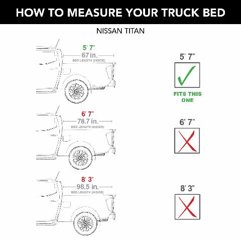 RealTruck UnderCover Flex Hard Folding Truck Bed Tonneau Cover | FX51013 | Compatible with - Nissan Titan w/ track system 5' 7" Bed (67") 2025