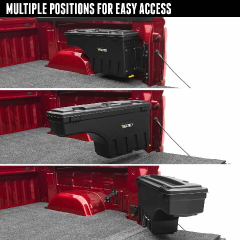UnderCover SwingCase Truck Bed Storage Box | SC400P | Compatible with - Toyota Tundra Passenger Side,Black 2021