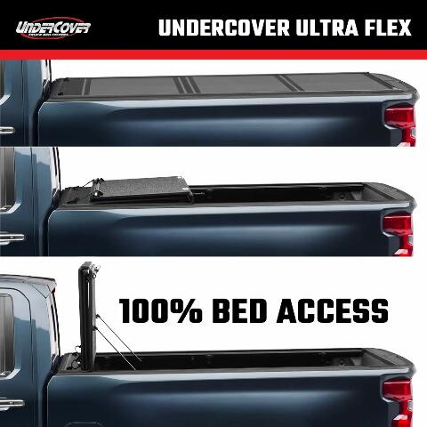 UnderCover Ultra Flex Hard Folding Truck Bed Tonneau Cover | UX3 | Compatible with - 2018, 2019 - 2022 Dodge Ram 1500/2500/3500 (19-22 Classic Body) DS Bed 8' 2" Bed (98.3") 2009