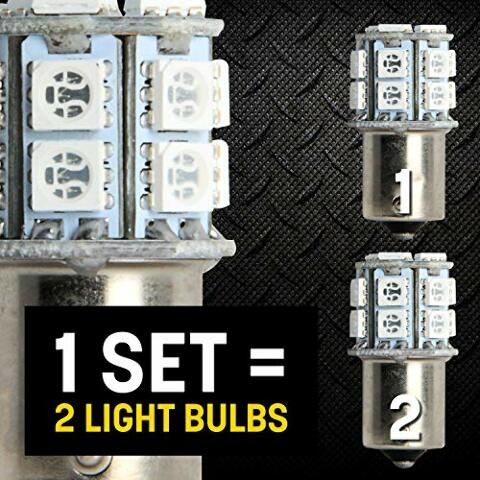 Pilot Automotive (IL-1157R-15-AM) Red 15-SMD LED Turn/Tail Light Bulb - 2 Piece