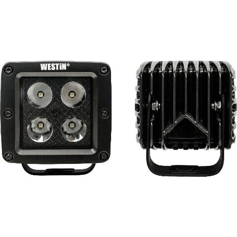Westin 09-12205A-PR HyperQ B-Force LED Auxiliary Lights Spot Beam 3.2x3 in. 5W (Set of 2)