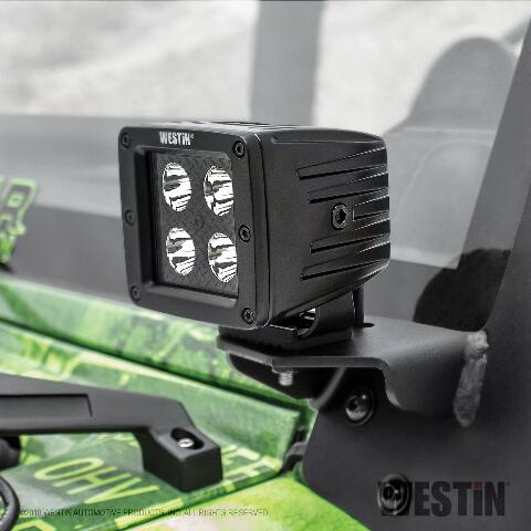 Westin 09-12205B-PR HyperQ B-FORCE LED Auxiliary Lights Flood Beam 3.2x3 in. 5W (Set of 2)