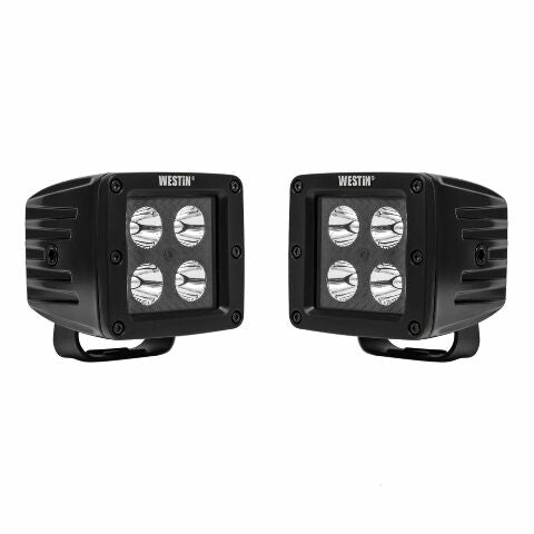 Westin 09-12205B-PR HyperQ B-FORCE LED Auxiliary Lights Flood Beam 3.2x3 in. 5W (Set of 2)
